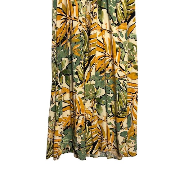 Rewind Halter Maxi Dress Size XS Tropical Abstract Floral Smocked Back - Picture 6 of 7